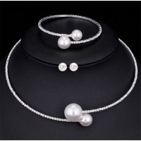 SET618 - Korean Open Pearl Necklace Set